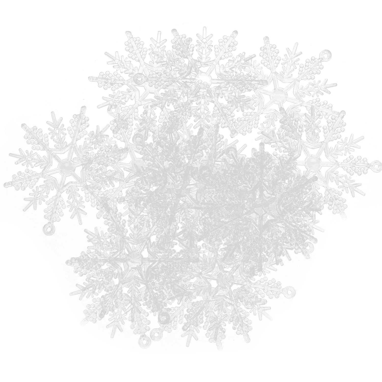 50pcs Christmas Tree Snowflake Decoration DIY Scene Snowflake Pendant Xmas Snowflake Decoration