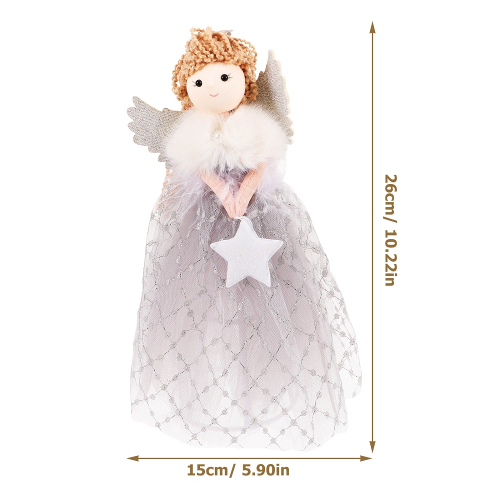 Angel Doll Xmas Tree Topper Christmas Angel Decoration Plush Angel Doll Christmas Tree Decor