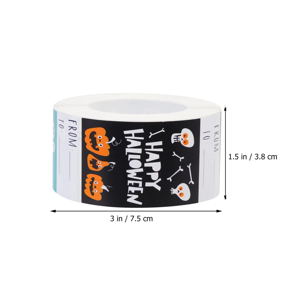 1 Roll Halloween Sealing Labels Halloween Stickers Bag Sealing Decals Party Label Stickers