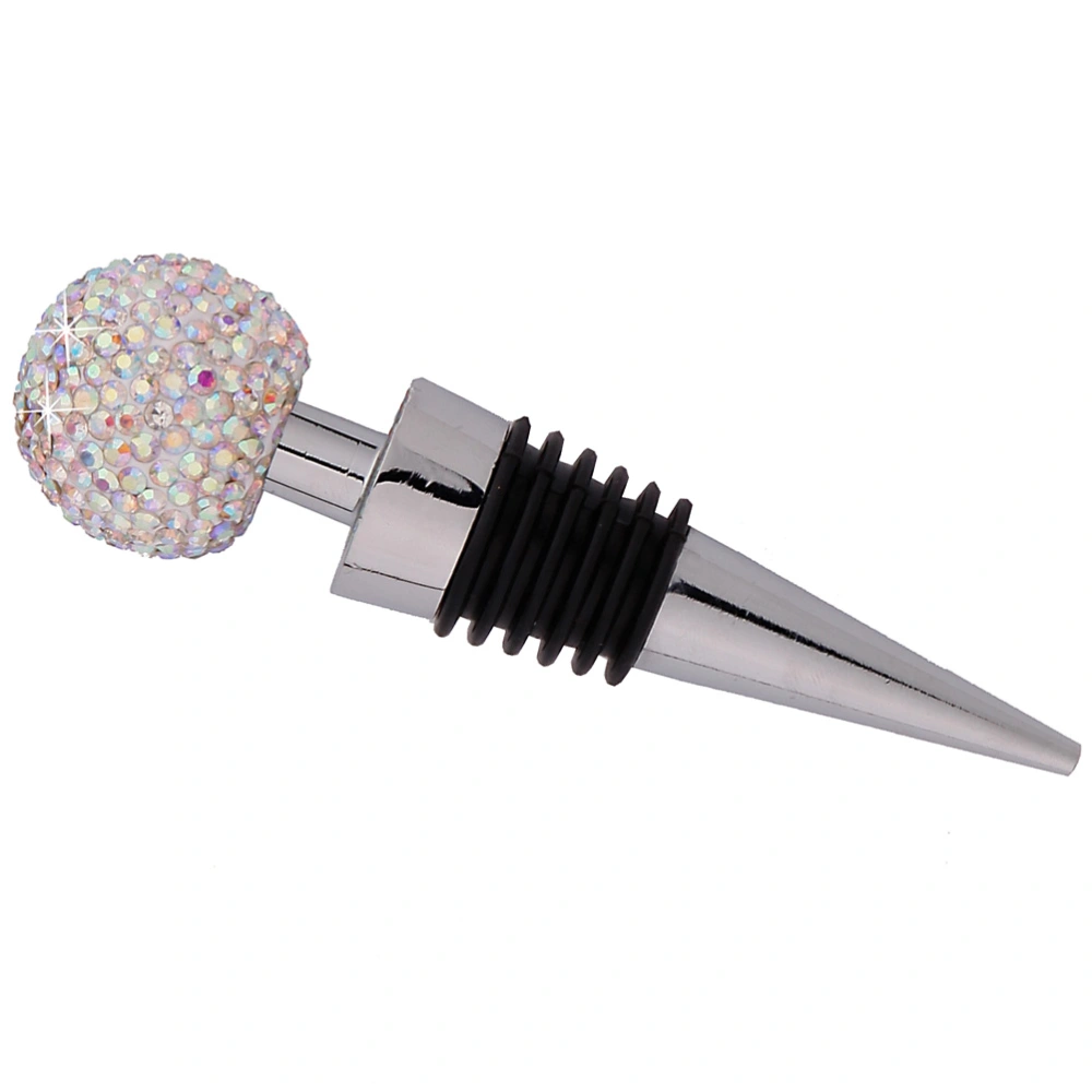 Diamonds Ball Wine Stoppers Zinc Alloy Wine Bottle Plug Beverage Stopper for Bar Party Restaurant (Colorful)