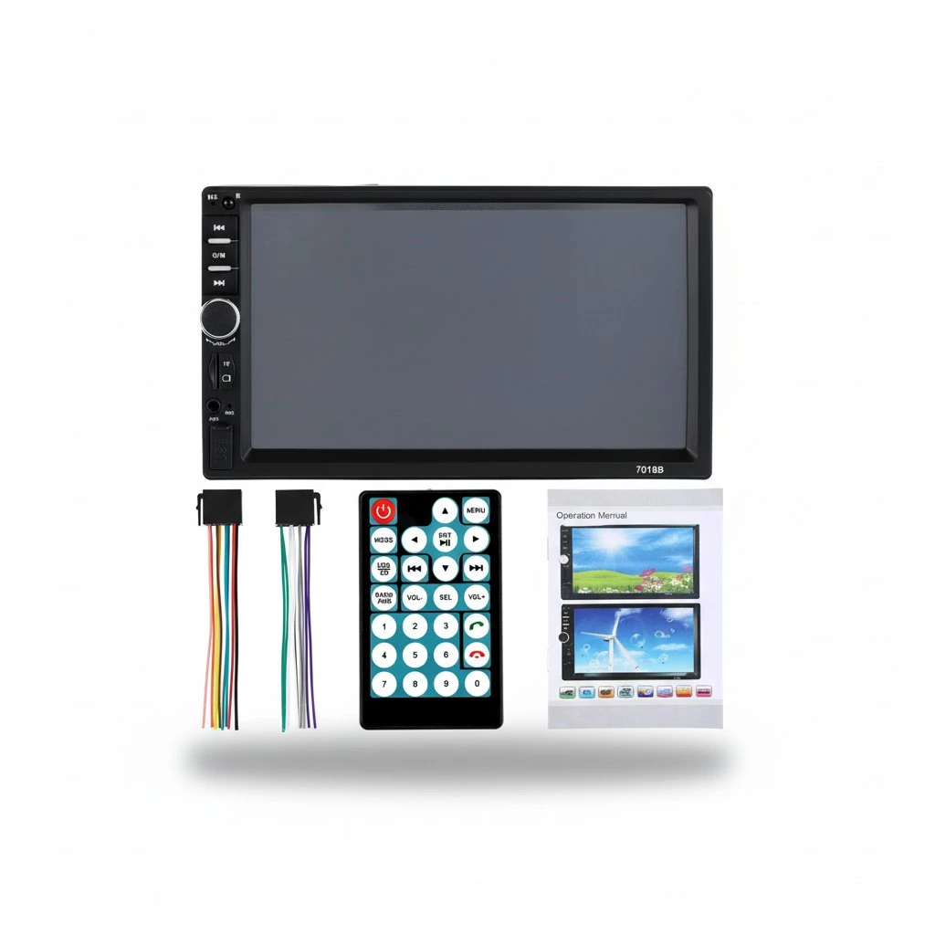 7 Inch Video and Audio Player FM Transmitter Stereo MP5 Player for Car