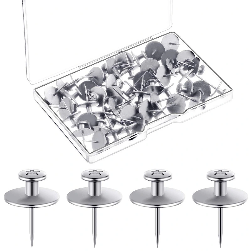 30Pcs Push Pins Replaceable Pushpins Map Thumbtacks Cork Board Push Pins for Bulletin