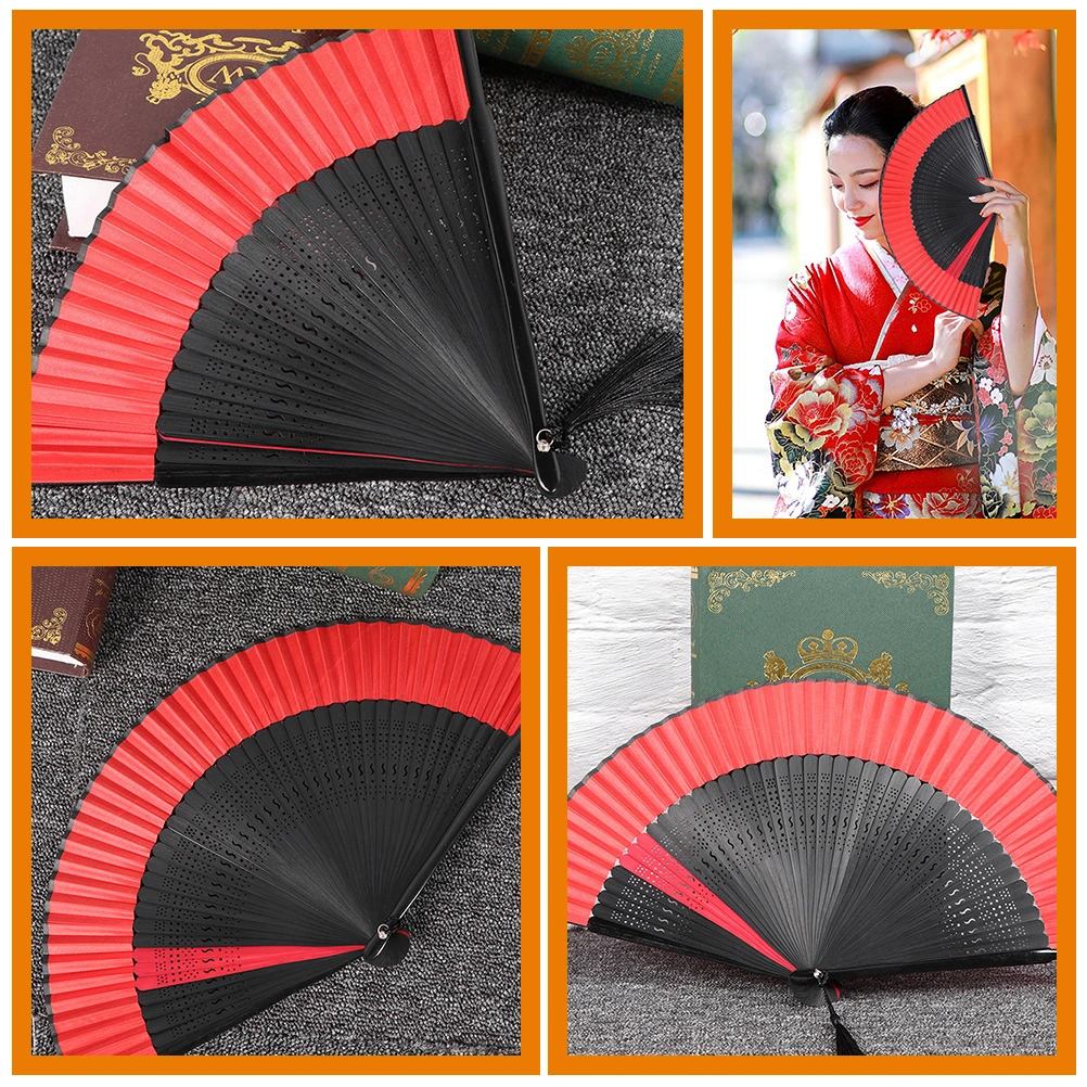 Vintage Cloth Fan Foldable Handheld Fan Chinese Style Hand Fan Bamboo Handheld Fan