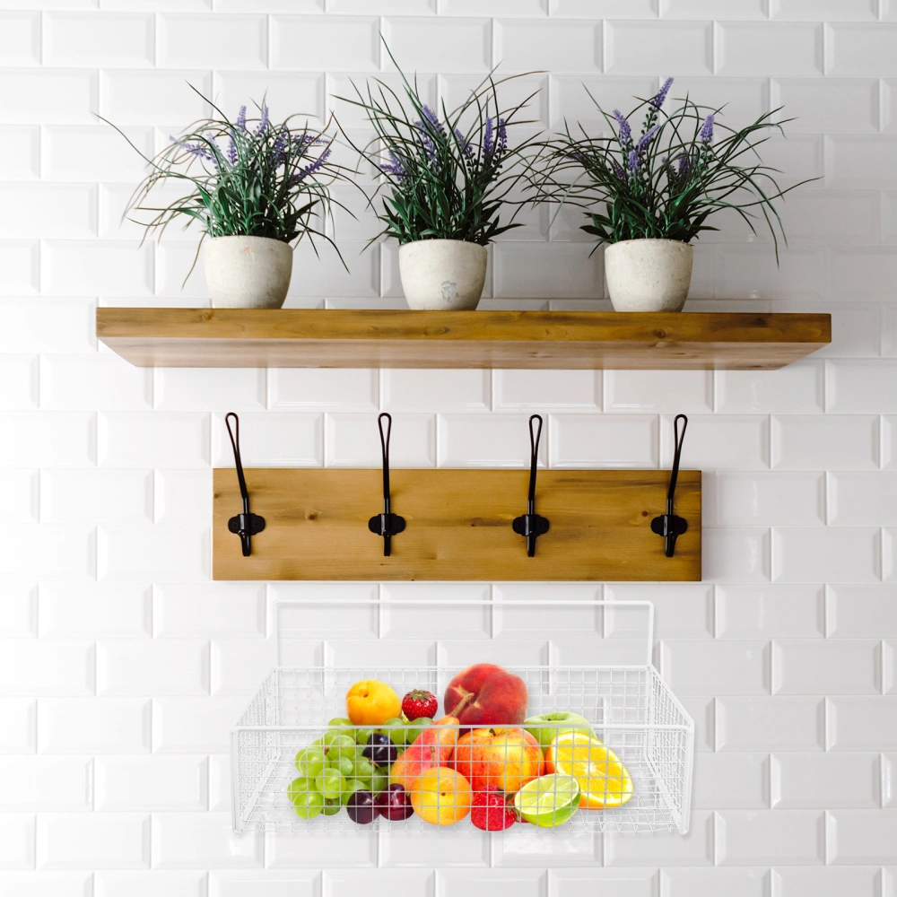 Wall-mounted Kitchen Storage Basket Fruits Vegetable Container Iron Basket Ginger Garlic Basket