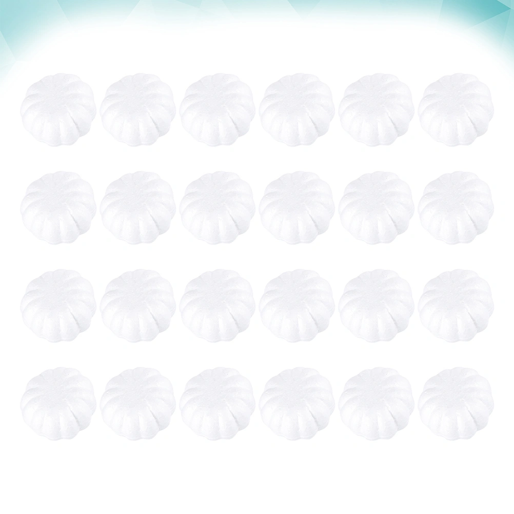 24 Pcs Simulation Pumpkins Handmade White Pumpkins Table Props Party Supplies Halloween Kindergarten Decoration (5CM)