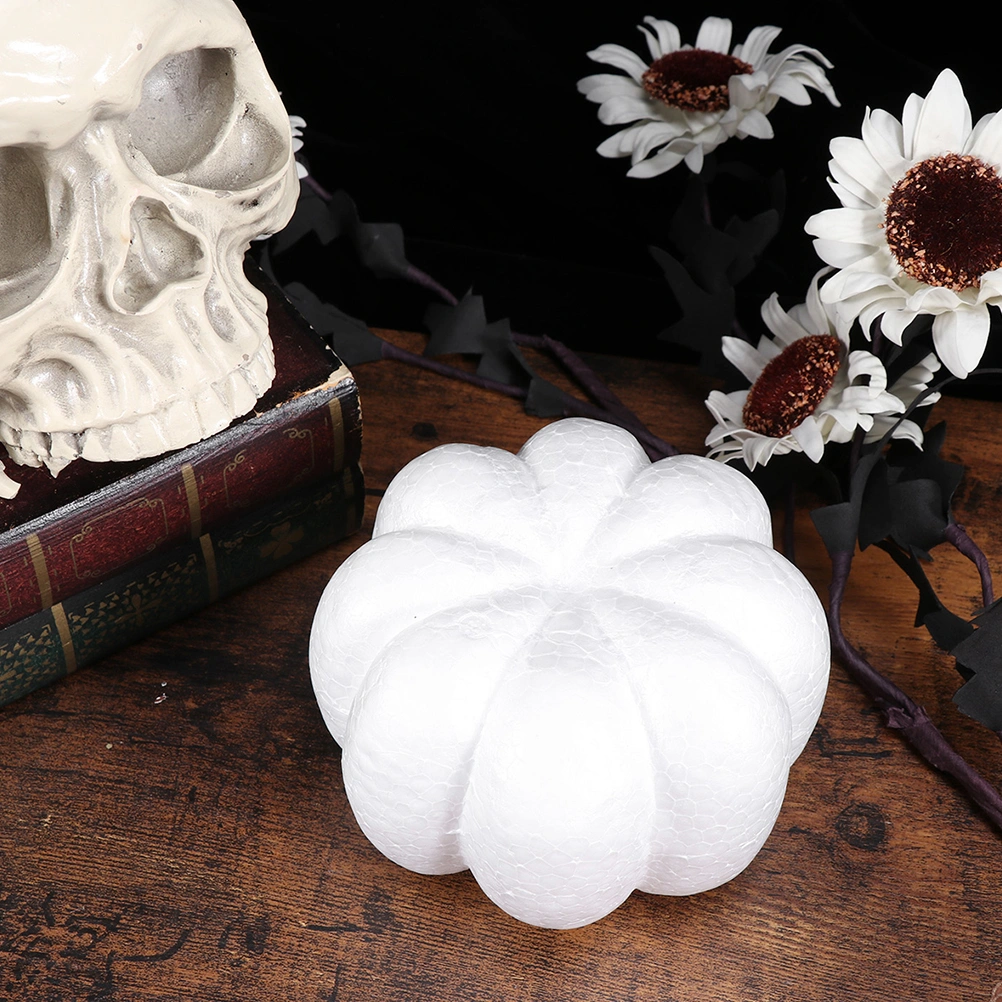24 Pcs Simulation Pumpkins Handmade White Pumpkins Table Props Party Supplies Halloween Kindergarten Decoration (5CM)