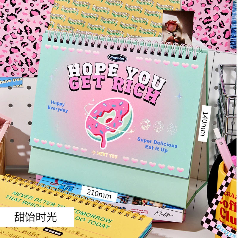 Desk Calendar Year of 2024 Desktop Calendar Daily Schedule Desktop Standing Calendar