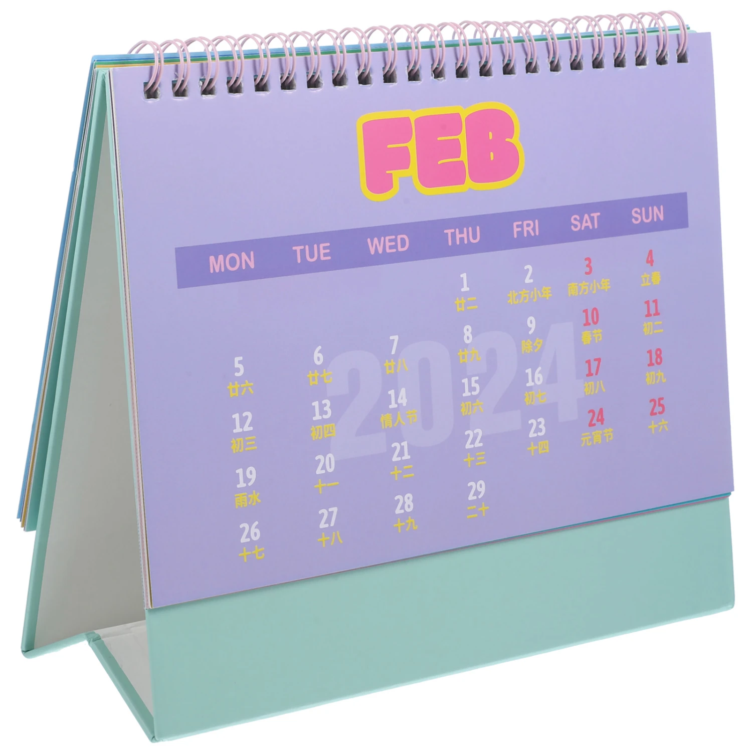 Desk Calendar Year of 2024 Desktop Calendar Daily Schedule Desktop Standing Calendar