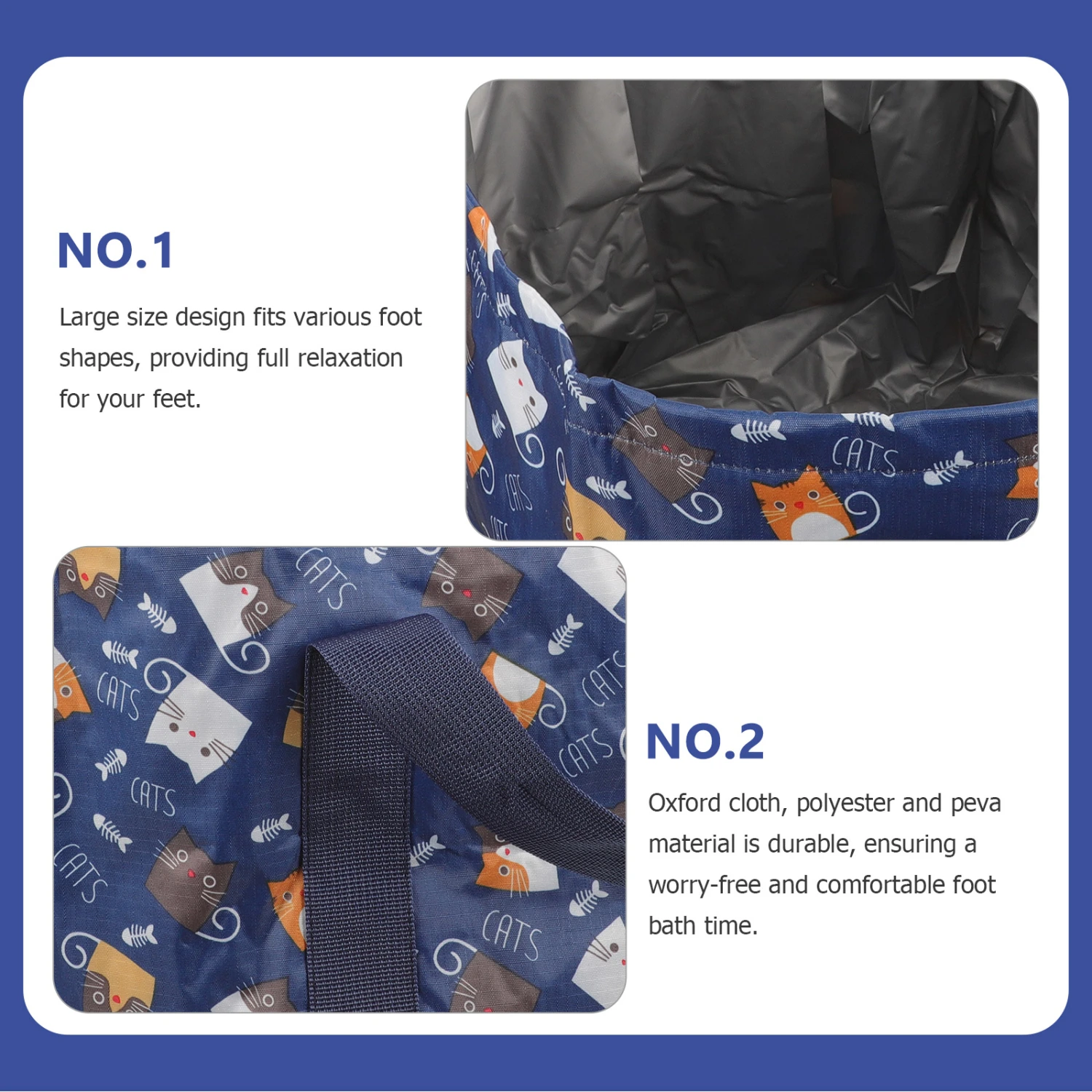 Collapsible Foot Bath Basin Outdoor Travel Soaking Feet Bucket Portable Foot Bath Tub Bag