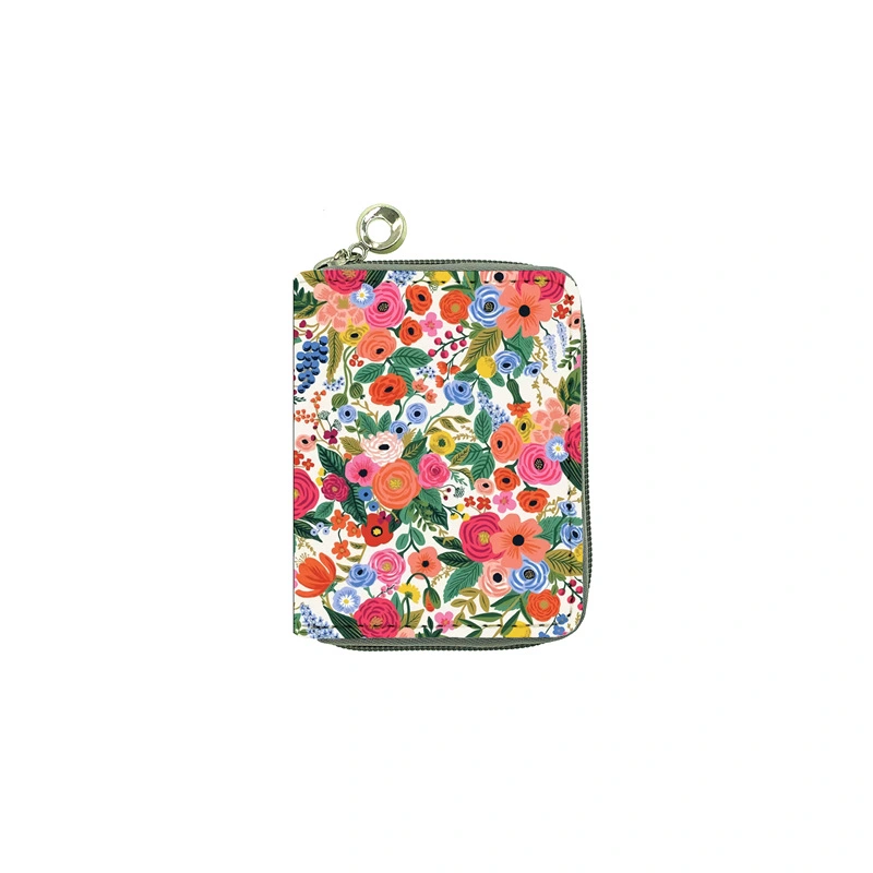 Floral Coin Purse Fresh Flower Print Change Pouch Lovely Small Coin Wallet for Women