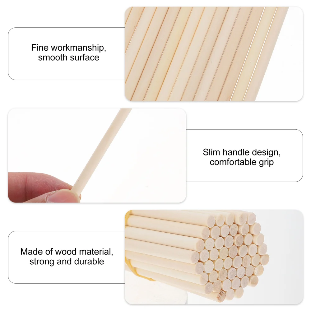 500 Pcs Wooden Ice Cream Sticks Ice Cream Making Rods Sticks DIY Ice Cream Supplies