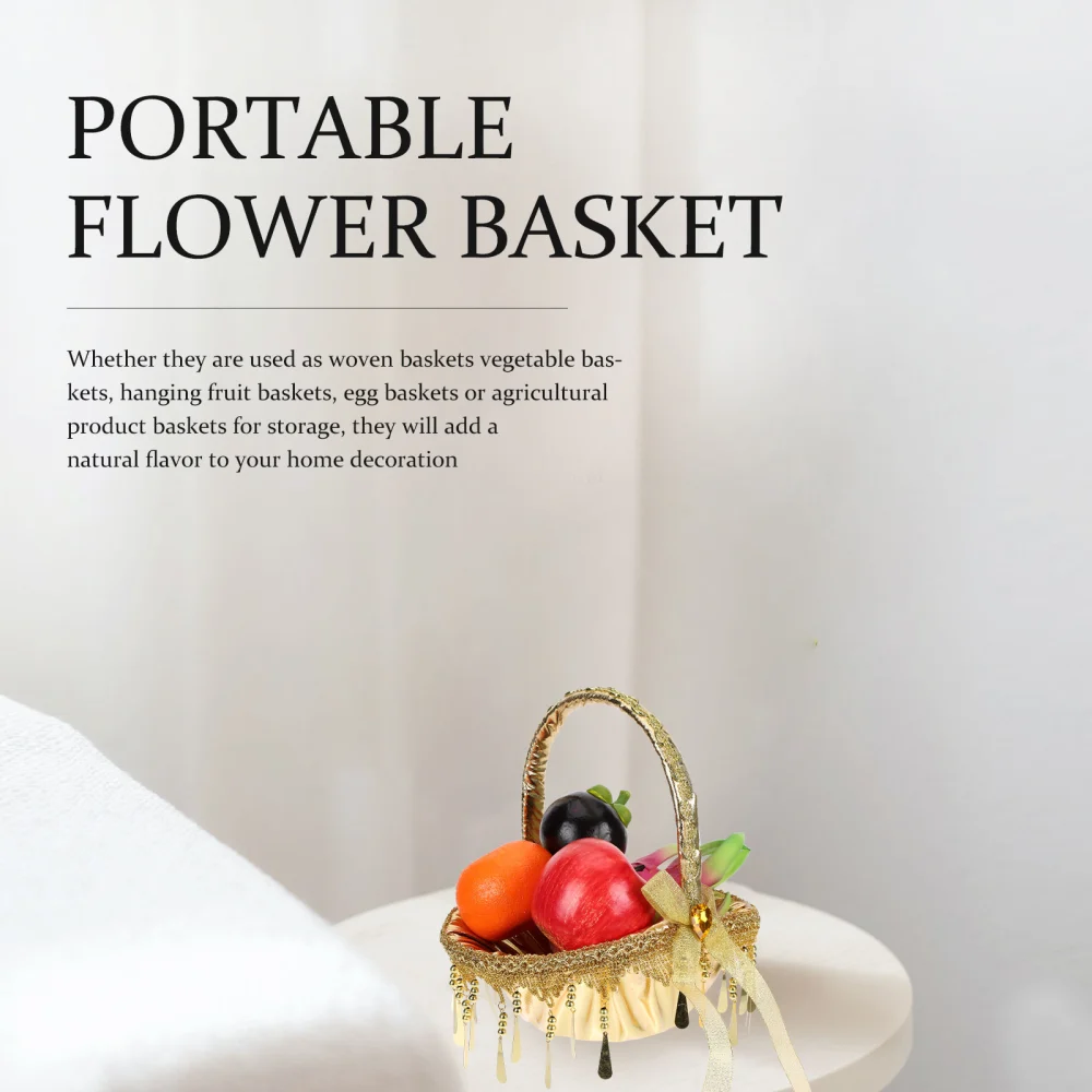 Flower Girl Basket Wedding Basket Flower Wedding Party Favors Basket Wedding Decor