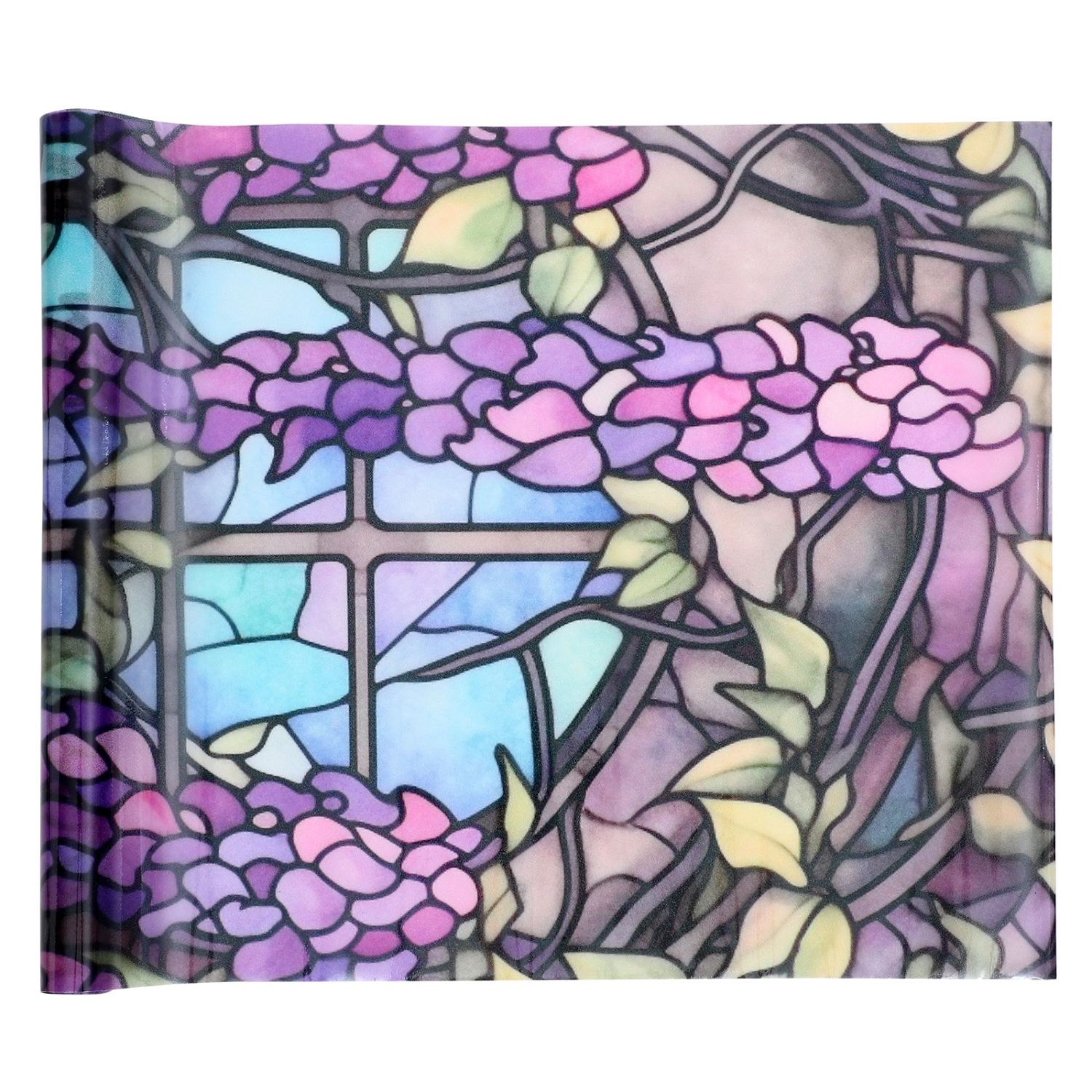 1 Sheet Glass Door Privacy Film Vintage Non-Adhesive Stained Window Cling Bathroom Door Decor