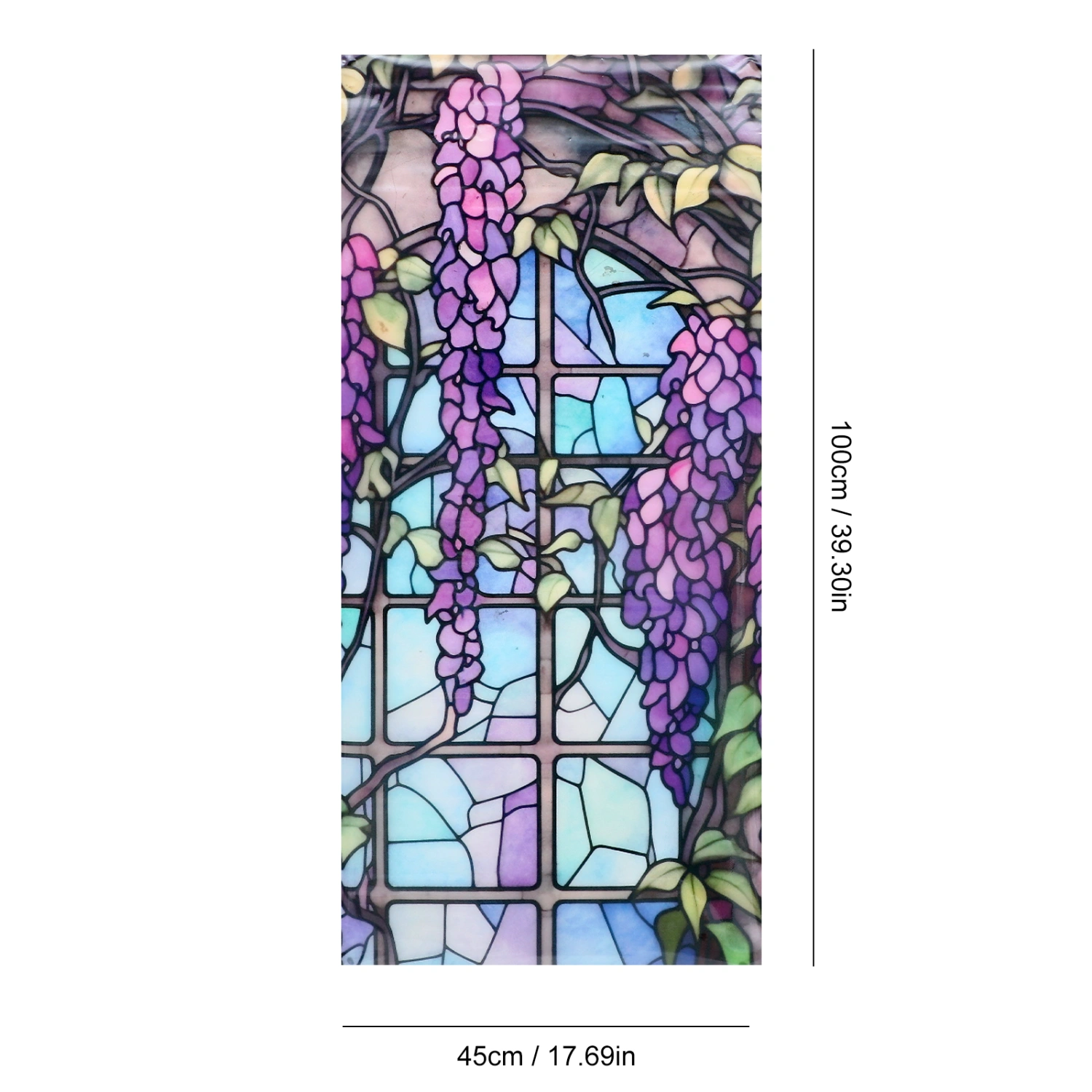 1 Sheet Glass Door Privacy Film Vintage Non-Adhesive Stained Window Cling Bathroom Door Decor