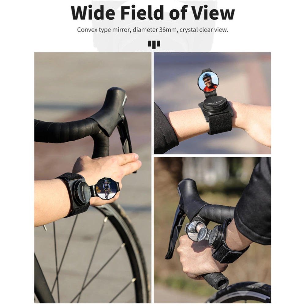 Bike Mirror Bike Back Mirror Cycling 360 Degree Rotate Arm Wrist Rearview Mirror