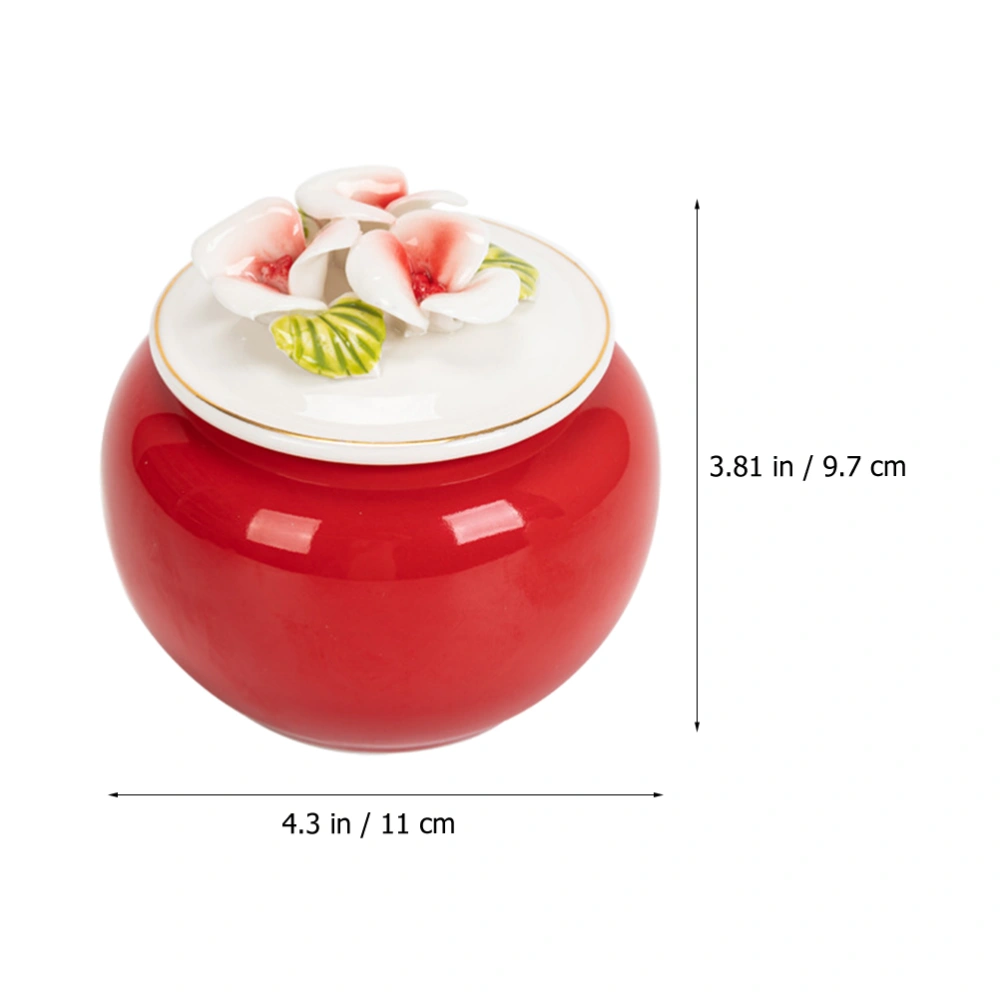 Ceramic Tea Sealed Jar Desktop Small Tea Jar Multi-function Airtight Tea Jar