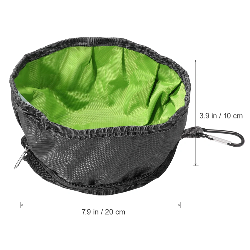 UEETEK Collapsible Pet Cat Dog Bowls Food Feeder Water Bowl for Camping Travel Hiking (Grey)