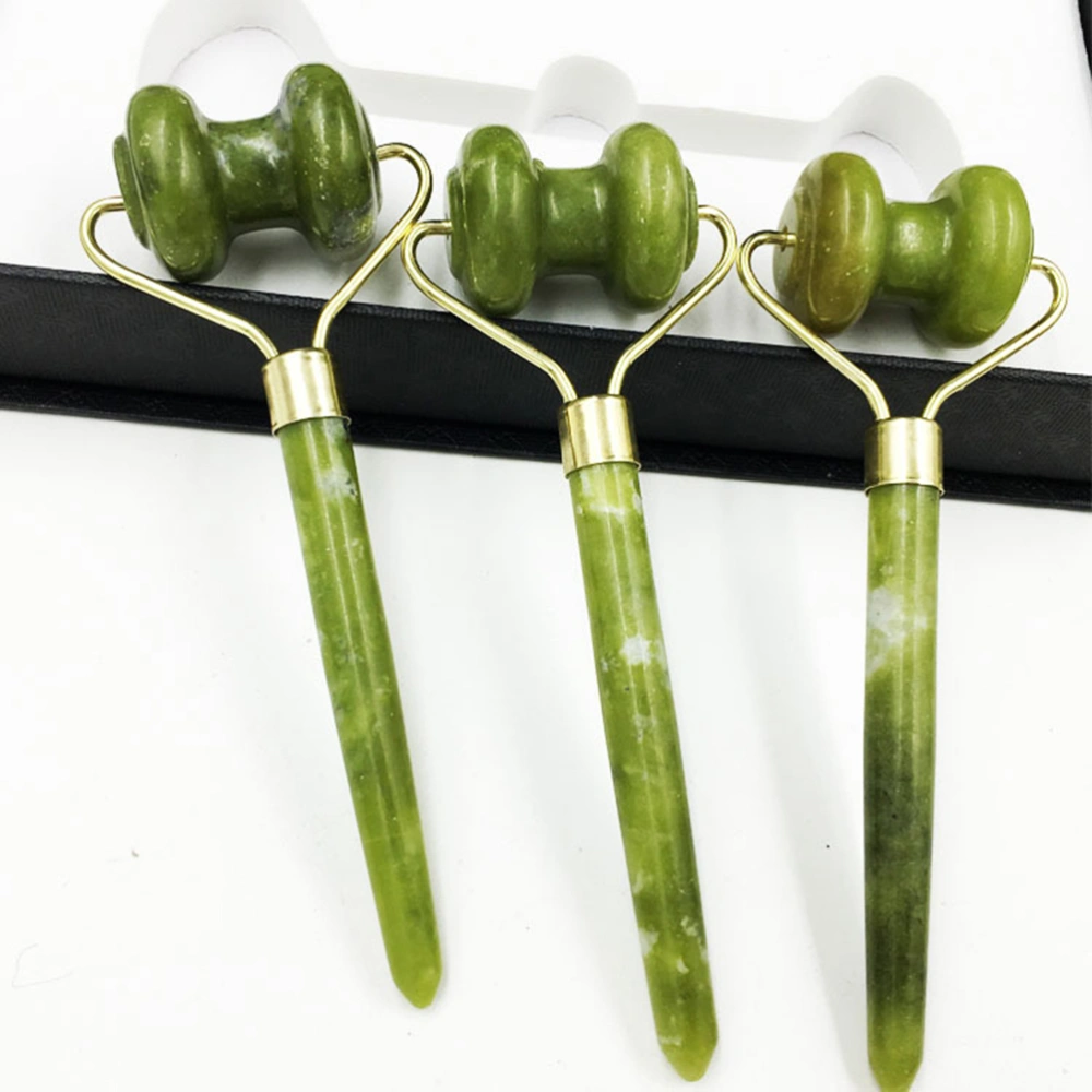 Natural Jade Stone Face Massager Portable Beauty Roller Massage Stick Roller Beauty Facial Massage Tool  