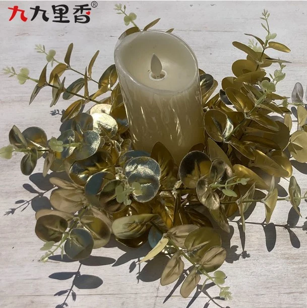 Party Candle Garland Creative Artificial Leaves Candle Garland Candle Ring