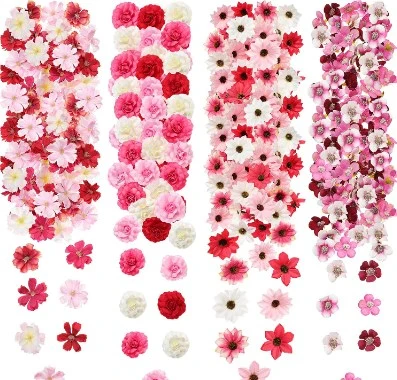 100pcs Small Artificial Flowers Craft Faux Flowers DIY Wreath Flower Arrangement Accessories