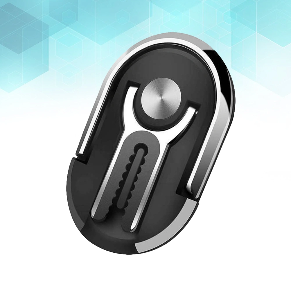 Creative Oval Car Phone Holder Air Vent Universal Phone Ring Navigation Mount (Black)