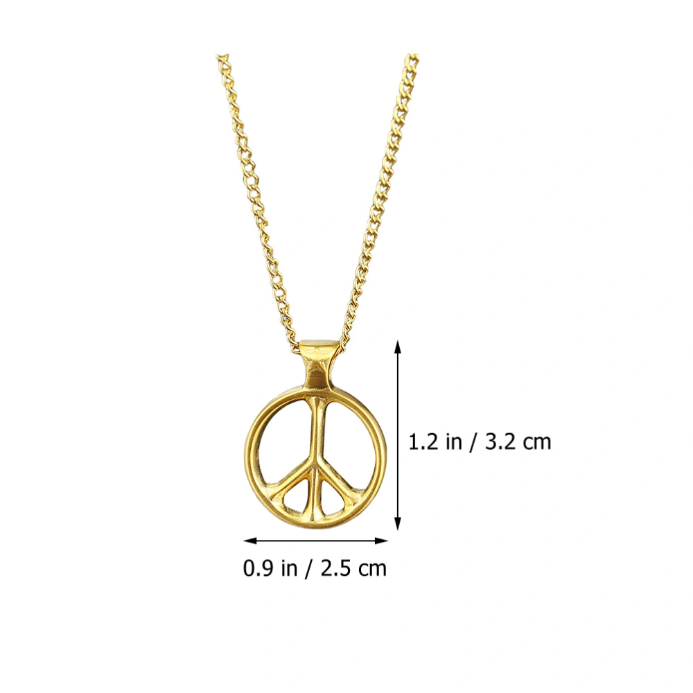 Peace Sign Necklace Retro Fashion Necklace Neck Jewelry Graduation Present