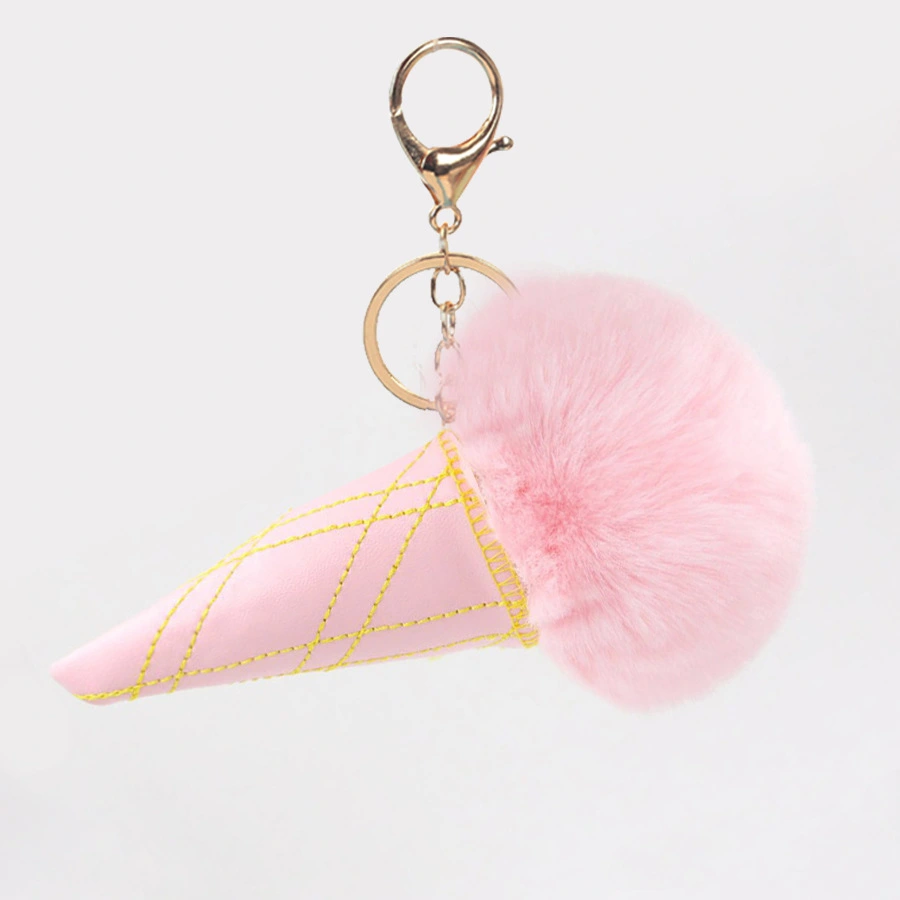 Ice Cream Keychain Cute Key Ring Backpack Purse Keychain Bag Hanging Decoration for Girls