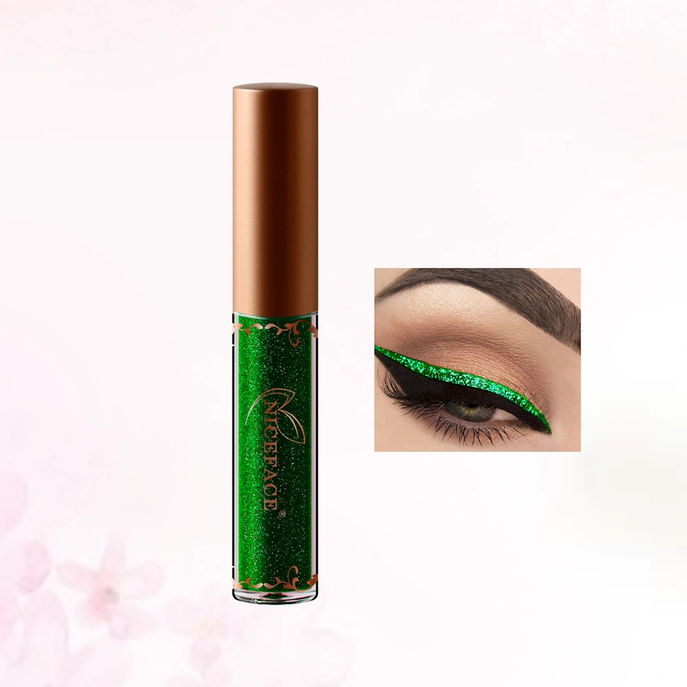 Women Metallic Liquid Eyeliner Shiny Shadow Bright Pearlescent Glitter Diamond High Liquid Eyeliner Makeup Cosmetic(8#)