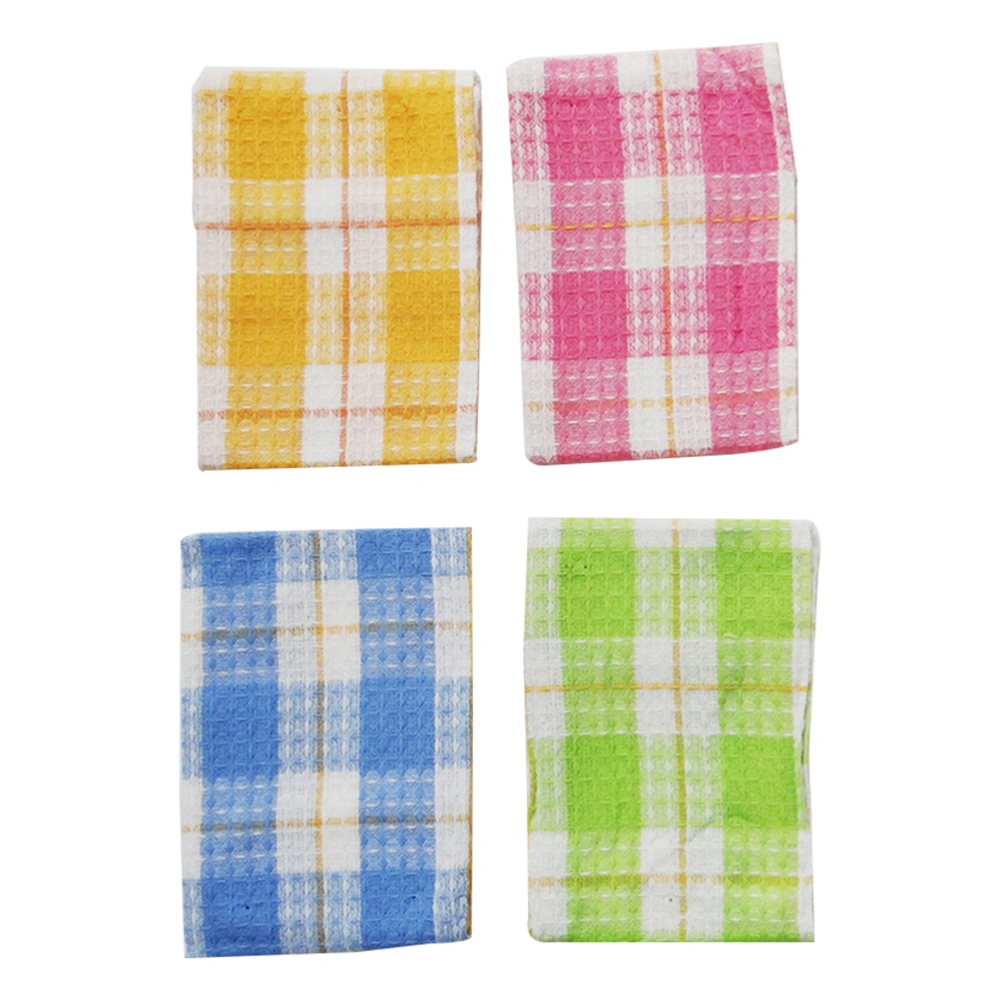 4Pc Simple Dish Cloth Cleaning Towel Not Contaminated with Oil Absorbent Multipurpose Placemats Cleaning Cloth