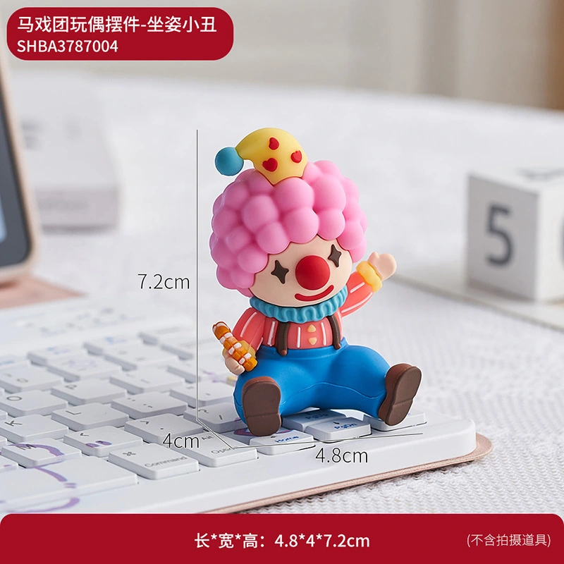 Mini Clown Decor Clown Figure Micro Landscape Tiny Clown Figurine Desktop Decor