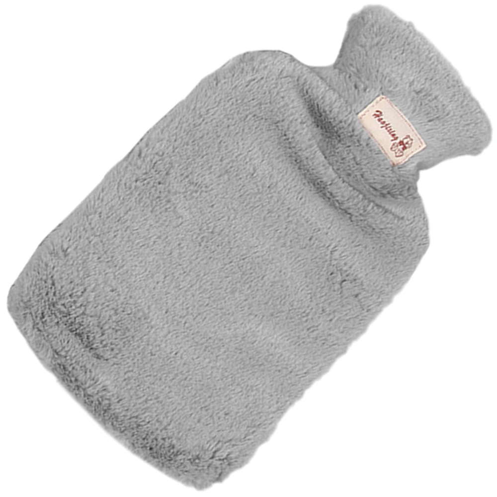 Hot Water Bottle with Plush Cover Portable Hot Water Bag Household Hot Water Bottle