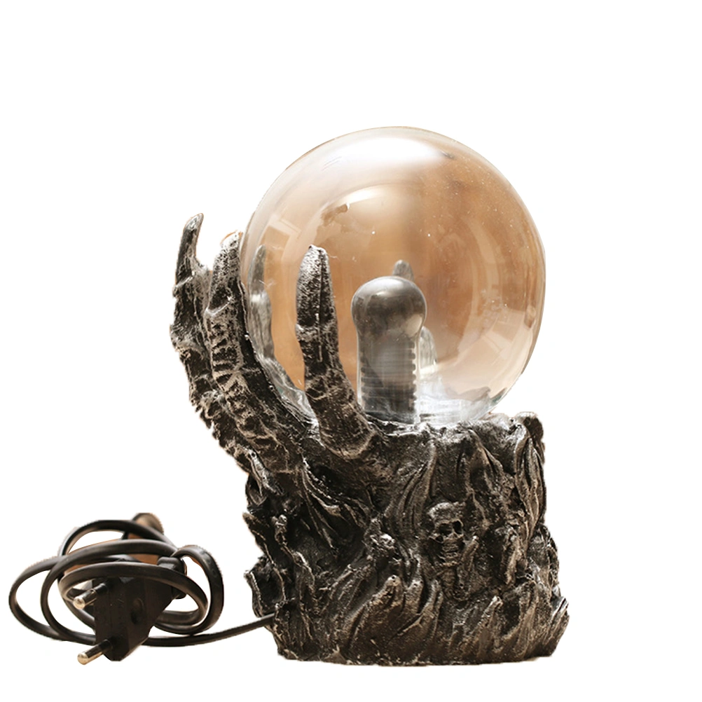 Creative Touching Sensor Glass Light 220V Ball Flash Home Desk Decoration Ball Skull Hand Electrostatic Prop Ball EU Plug