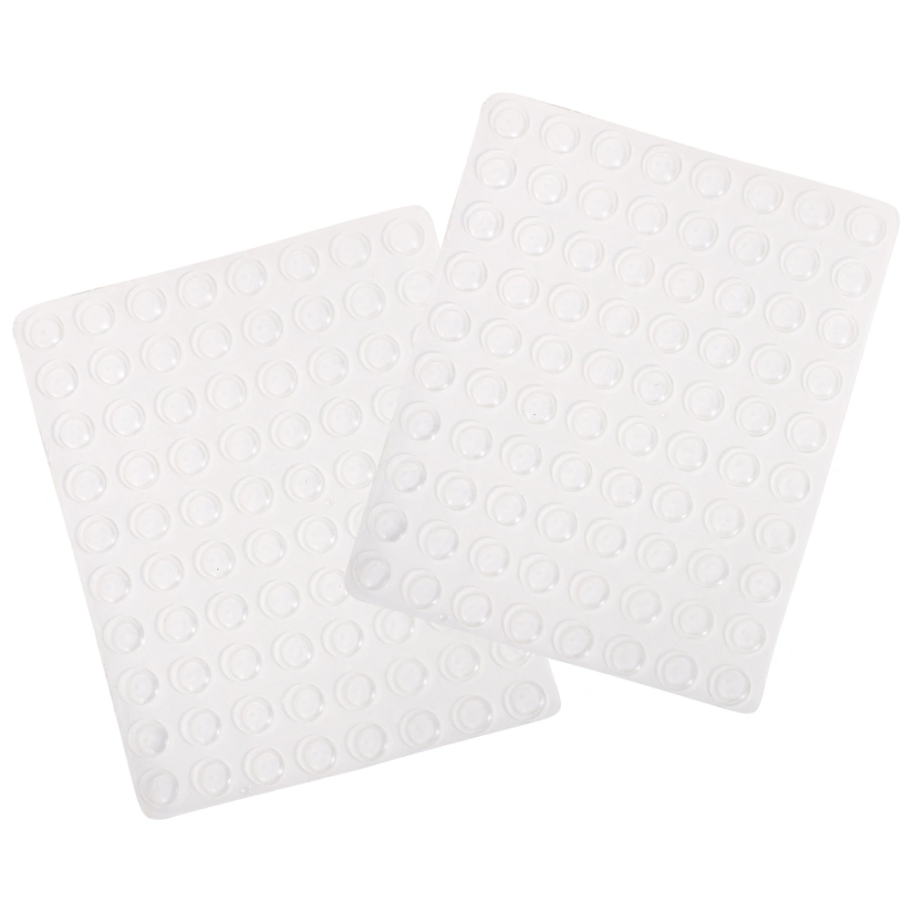 2 Sheets  Self Adhesive Bumpers Door Buffer Pad Door Damper Buffer Cushion (80 Particles/ Sheet)