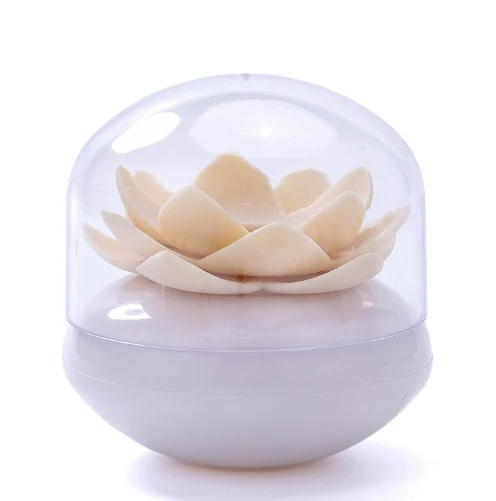 Decorative Toothpick Container Multi-use Cotton Swab Box Lotus Shaped Cotton Swab Dispenser