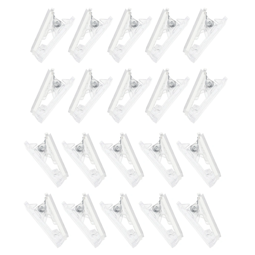 40pcs Adhesive Plastic Badge Clips Name Badge Spring Clips ID Card Clips  Spring Clips for Badge