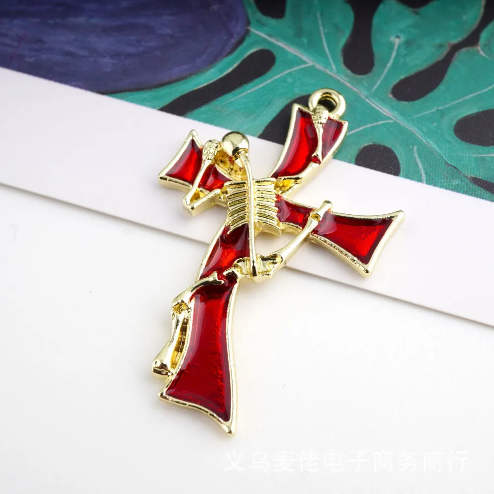 1 Set of Cross Charms Jewelry Making Charms Coffin Pendants Jewelry Charms Alloy Charms