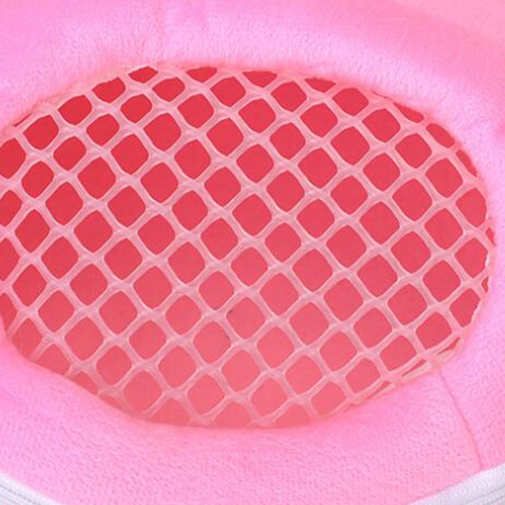 1pc Pet Breathable Bag Portable Cotton Outdoor Messenger Bag Pet Supplies for Squirrel Pet Size S (Pink)