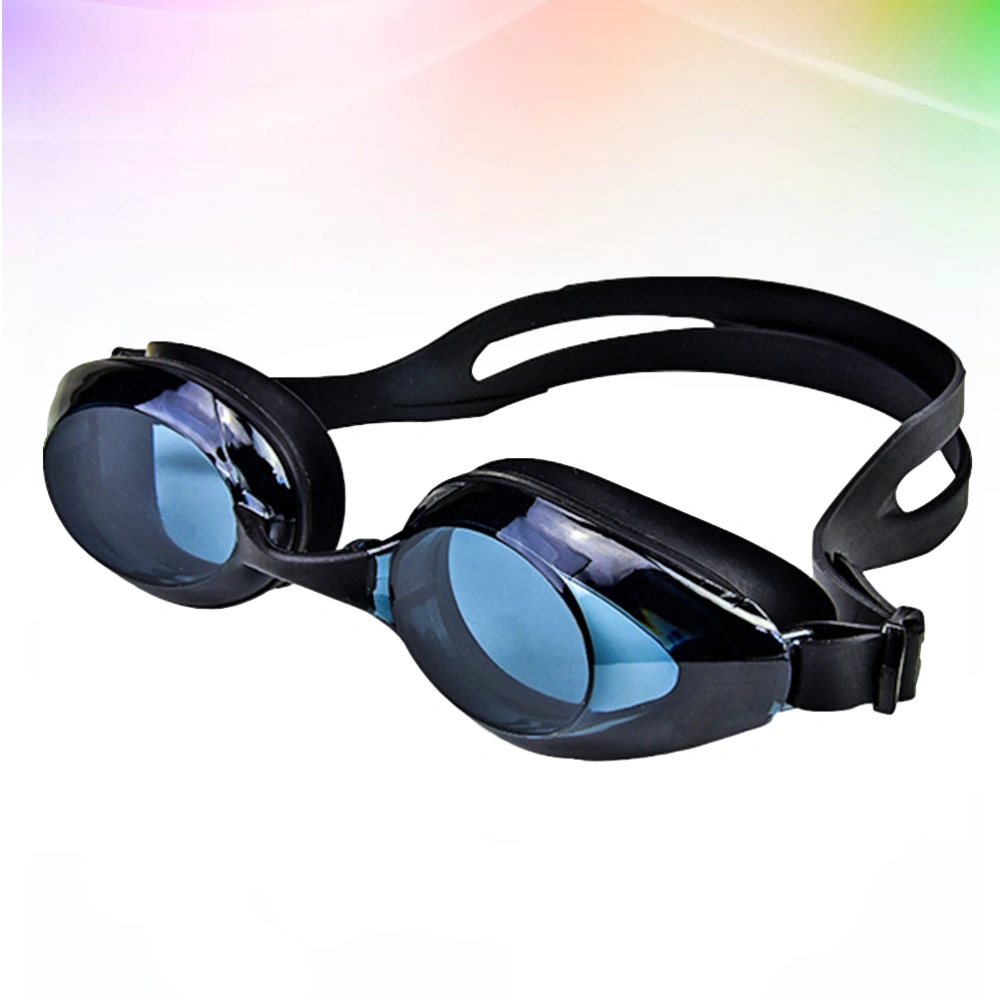 Waterproof Swim Goggles Swimming Glasses Adult Swimwear Anti-fog Swimming Equipment (Black)