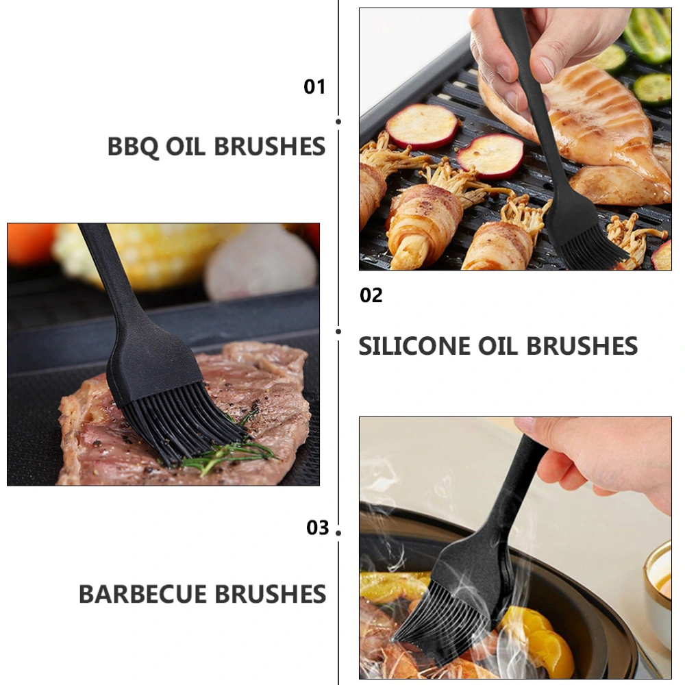 3pcs Practical Barbecue Brushes BBQ Oil Brushes Silicone Oil Brushes (Random Color)