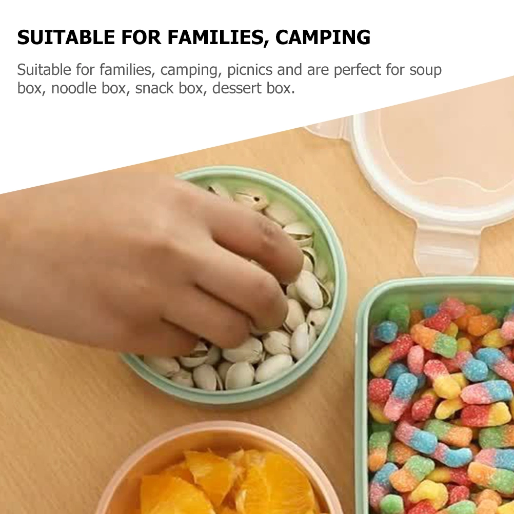 4pcs Freezer Food Boxes Fridge Vegetable Freezer Sealing Box Round Food Cases