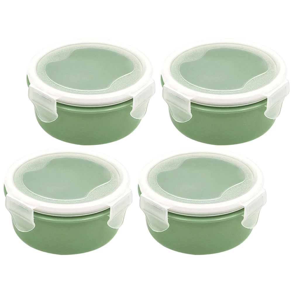 4pcs Freezer Food Boxes Fridge Vegetable Freezer Sealing Box Round Food Cases