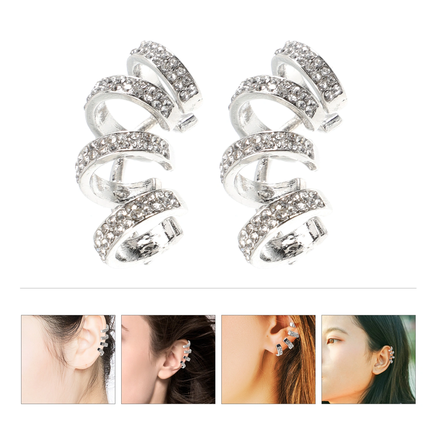 1 Pair Ear Clips Ear Cuff Simple Cuff Earrings No Piercing Earrings for Women Girls