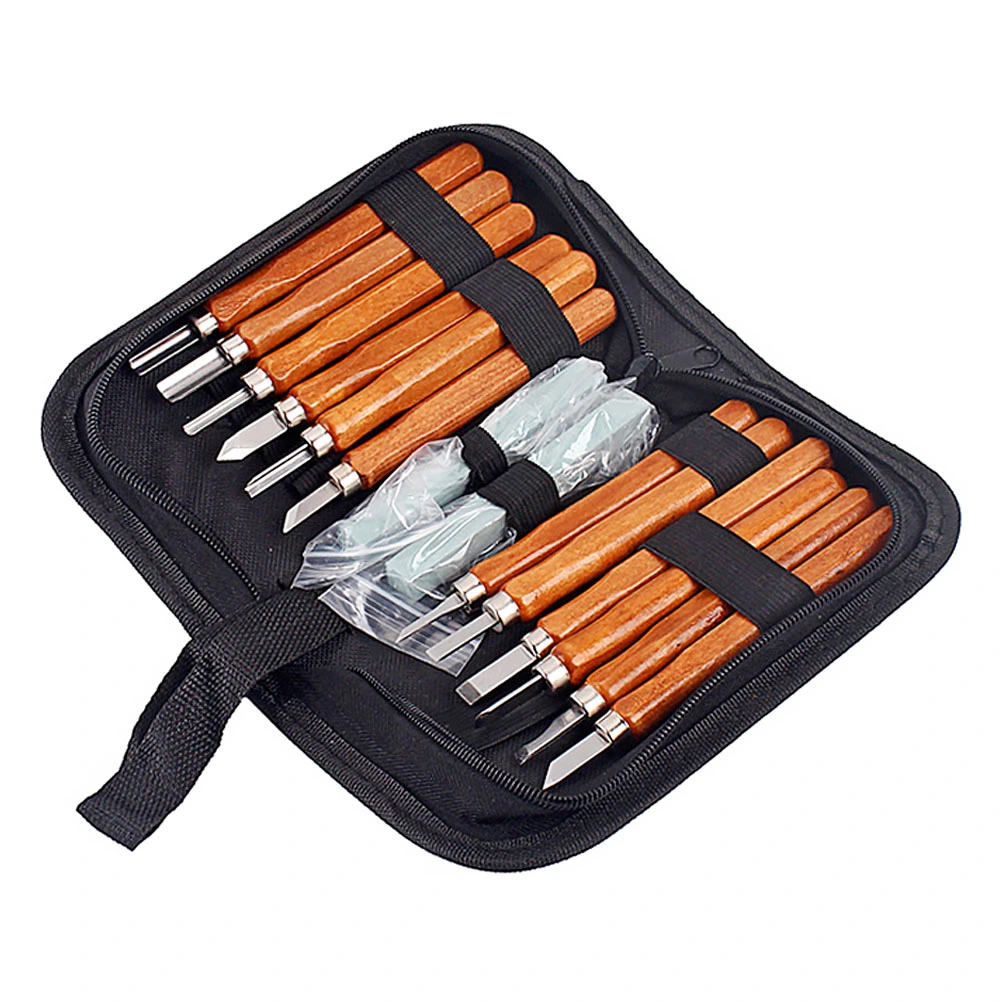 Carving Tools with Whetstone Wood Carving Tool Set  for DIY Sculpture Carpenter