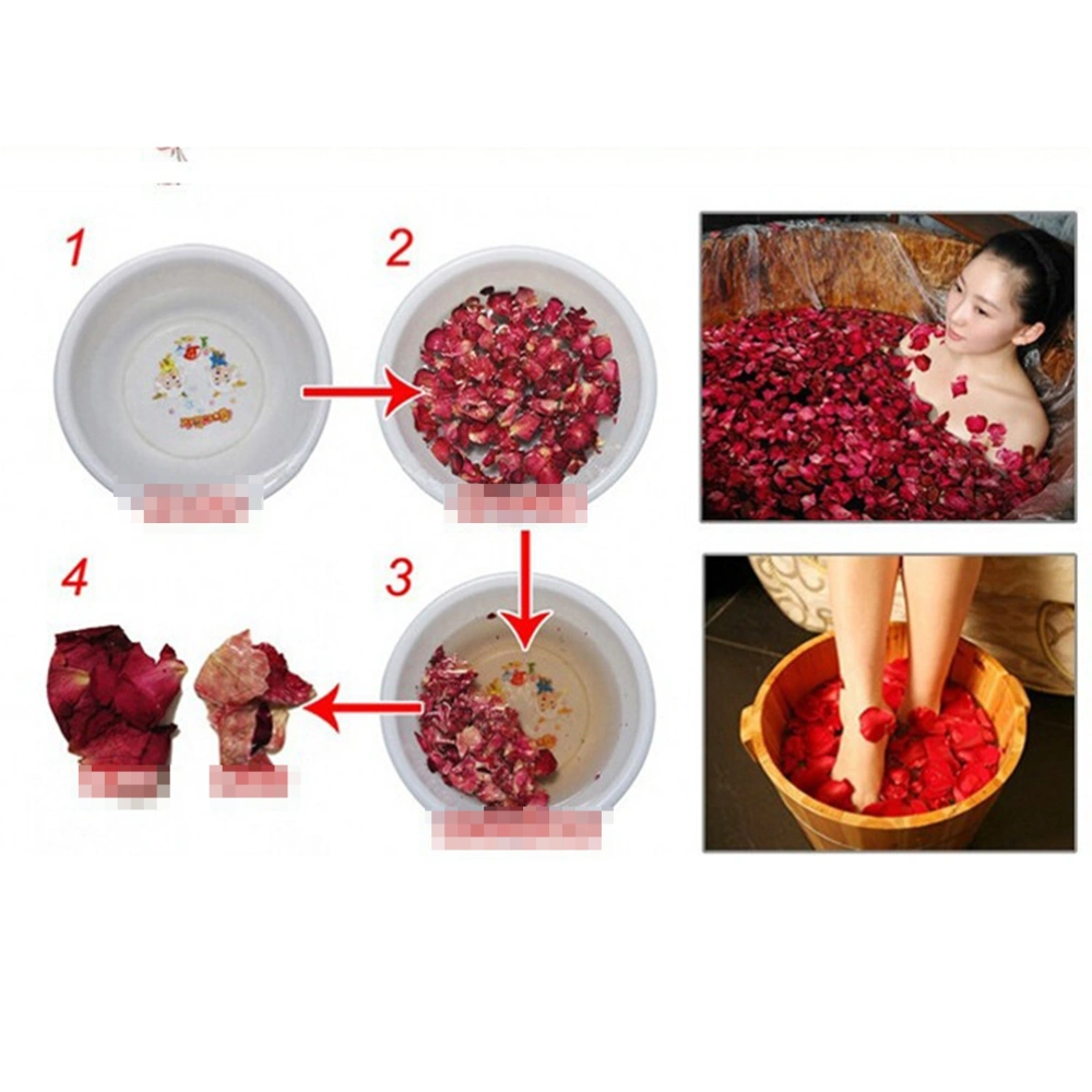 1 Pack 150g Dried Rose Petals Flower Petal for Bath Foot Bath Wedding Confetti Crafts Accessories