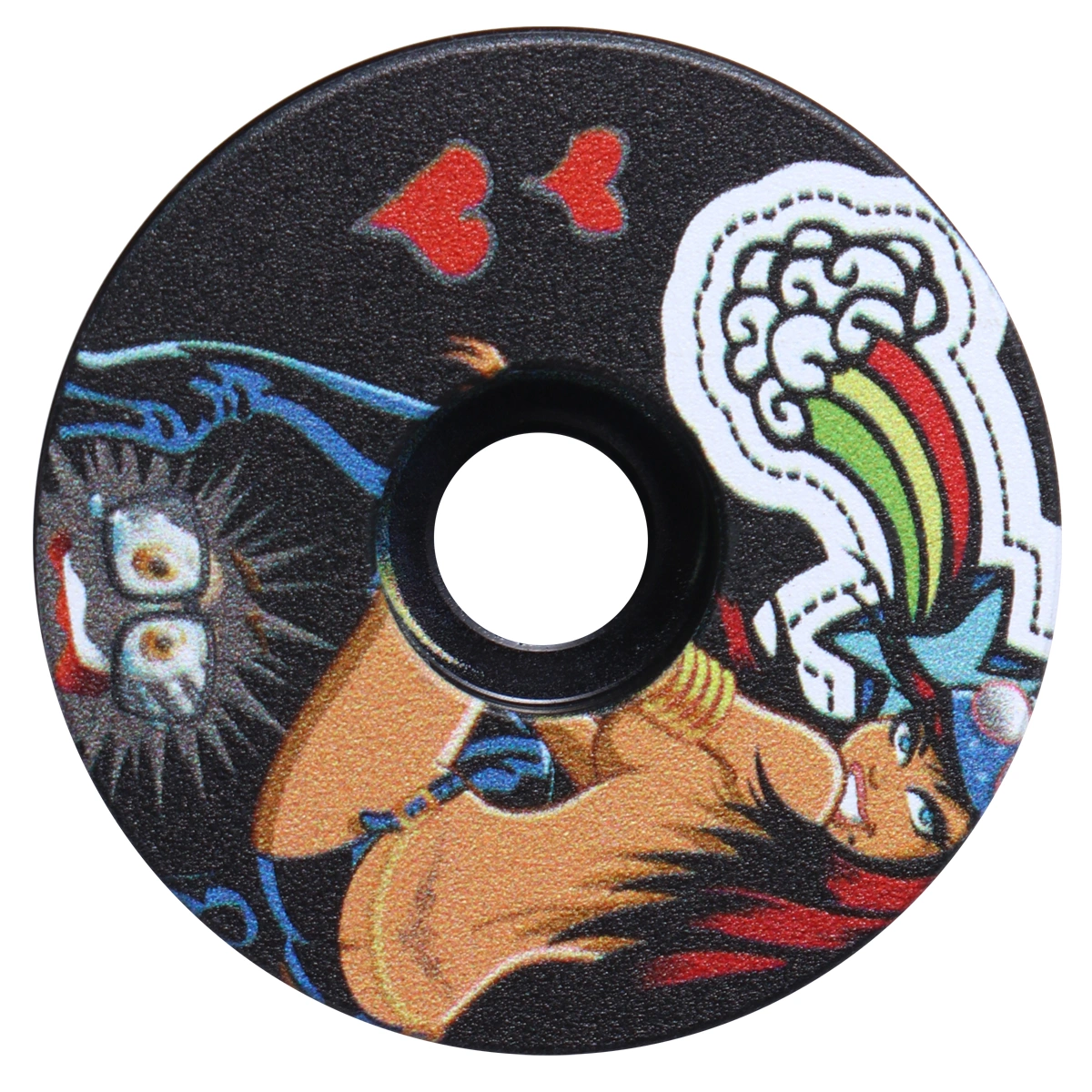 1pc Aluminum Alloy Headset Screws Mountain Road Bowl Cover (B Style)