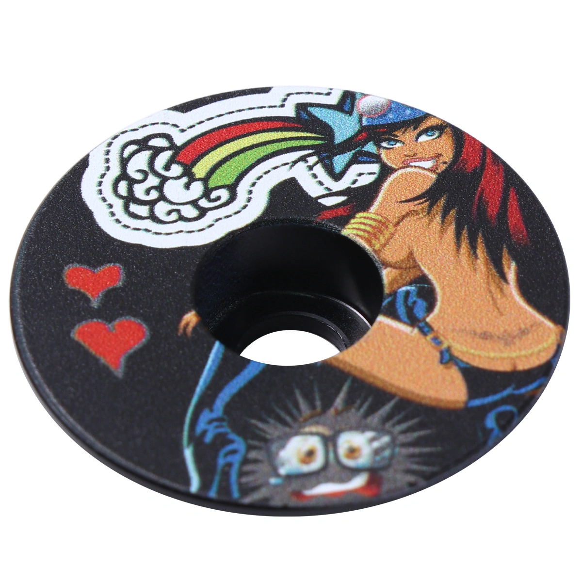 1pc Aluminum Alloy Headset Screws Mountain Road Bowl Cover (B Style)
