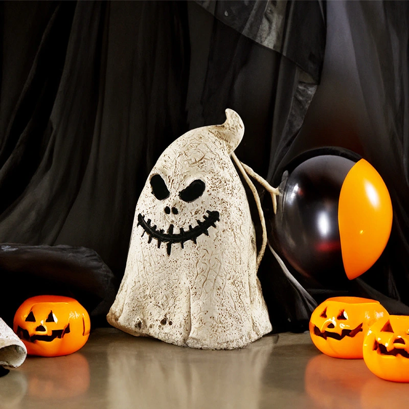  Halloween Cartoon Ghost Figurine Creative Spooky Sculpture Decor Garden Mini Ghost Statue