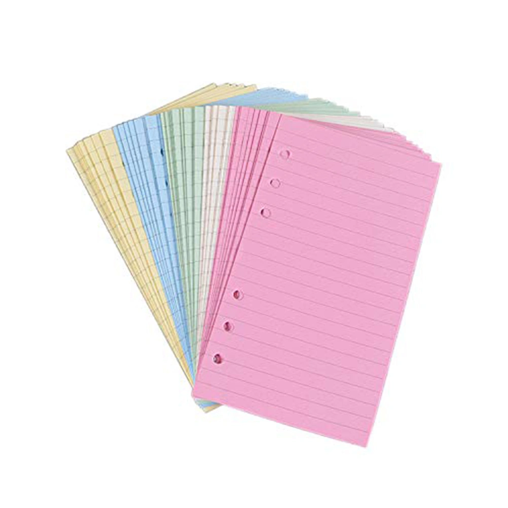 2 Sets of Loose-Leaf Papers Notebook Papers Colorful Papers for Home Store (A5 Horizontal Pattern)