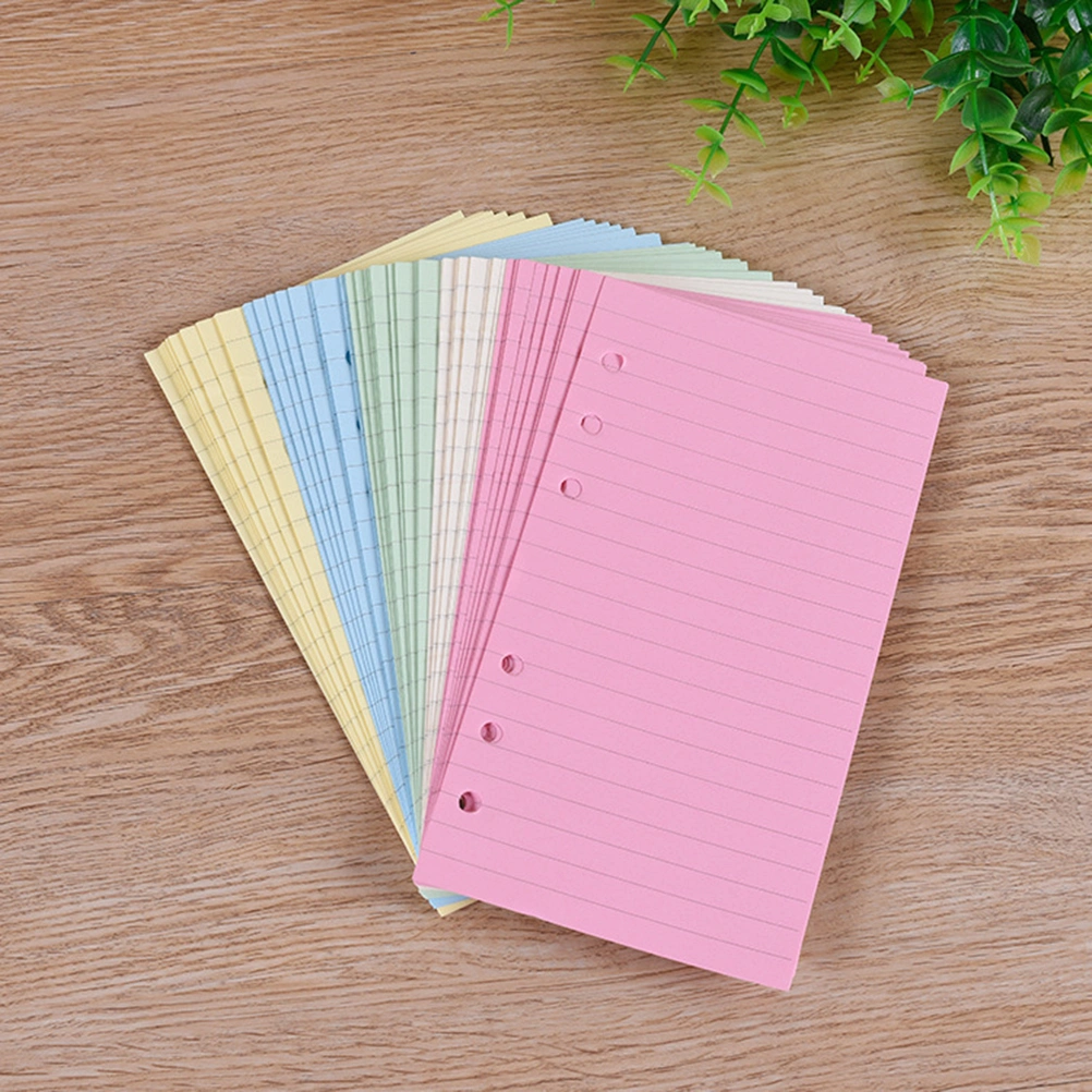 2 Sets of Loose-Leaf Papers Notebook Papers Colorful Papers for Home Store (A5 Horizontal Pattern)
