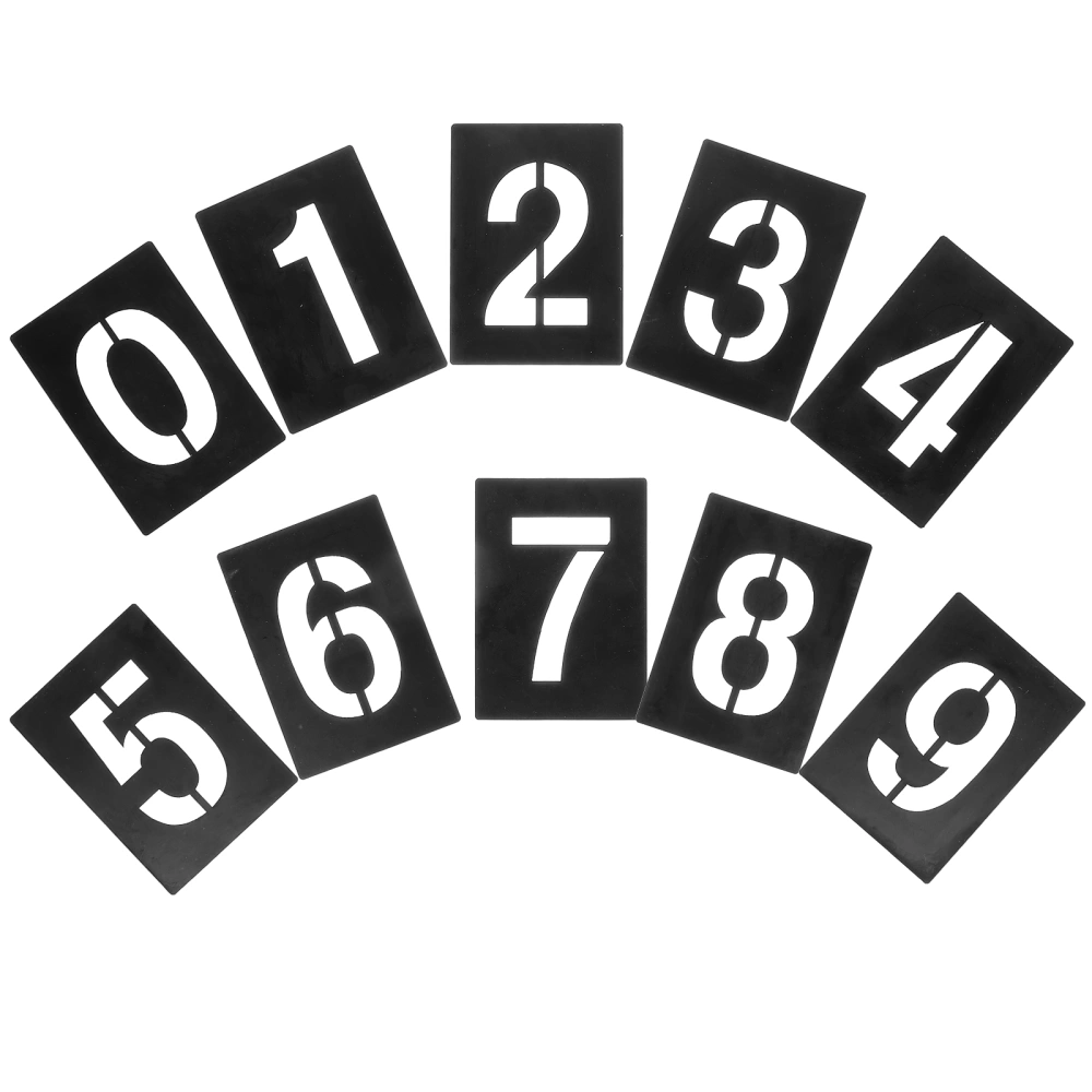 1 Set Number Stencils Large Stencil Signs DIY Numbers 0-9 Painting Template